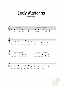 Bladmuziek/sheet music Lady Madonna - The Beatles